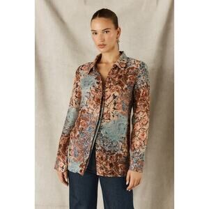 Sofia Irina Size 6 Autumn Botanica Printed Blouse